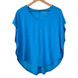 Beyond Yoga Leading Lightweight Spacedye Dolman Sleeve Oversized Tee Size S Blue